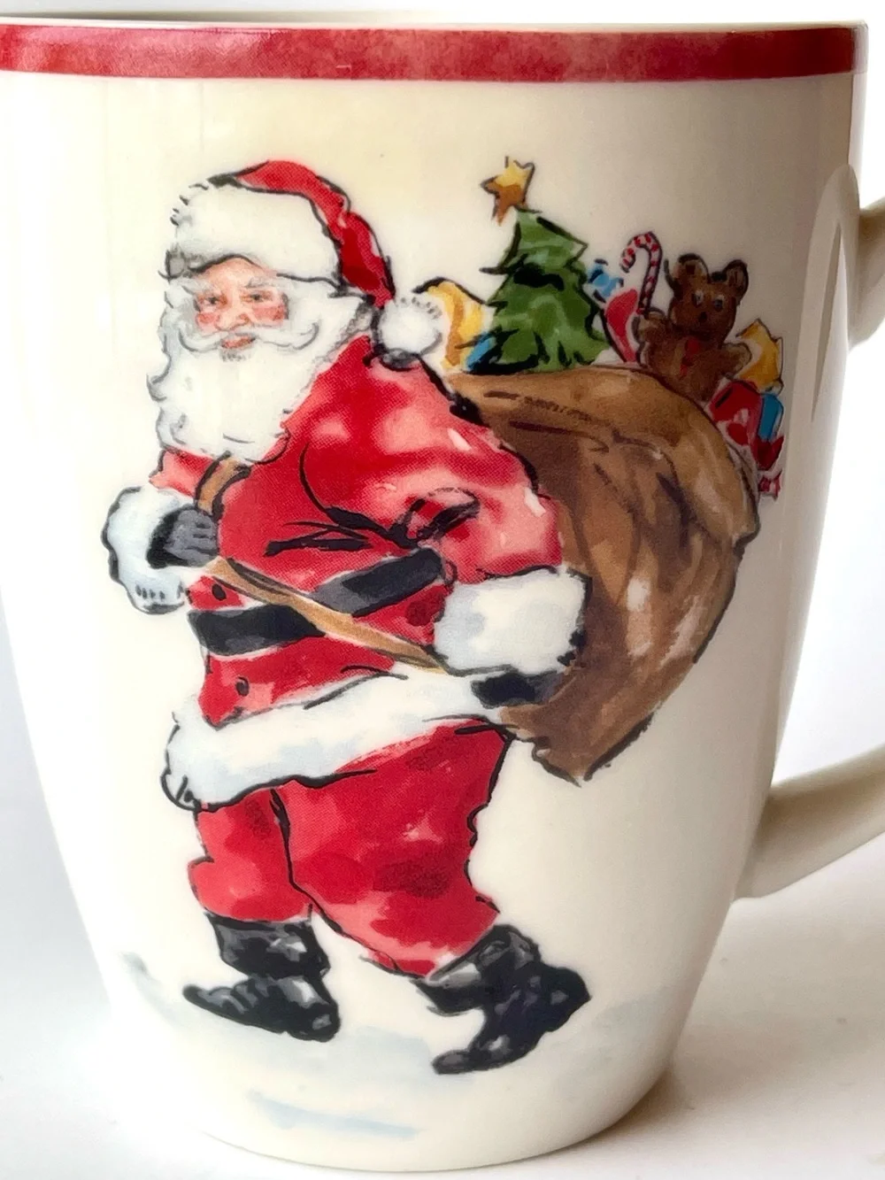 Pottery Barn Painted Santa Claus Mug- Discontinued